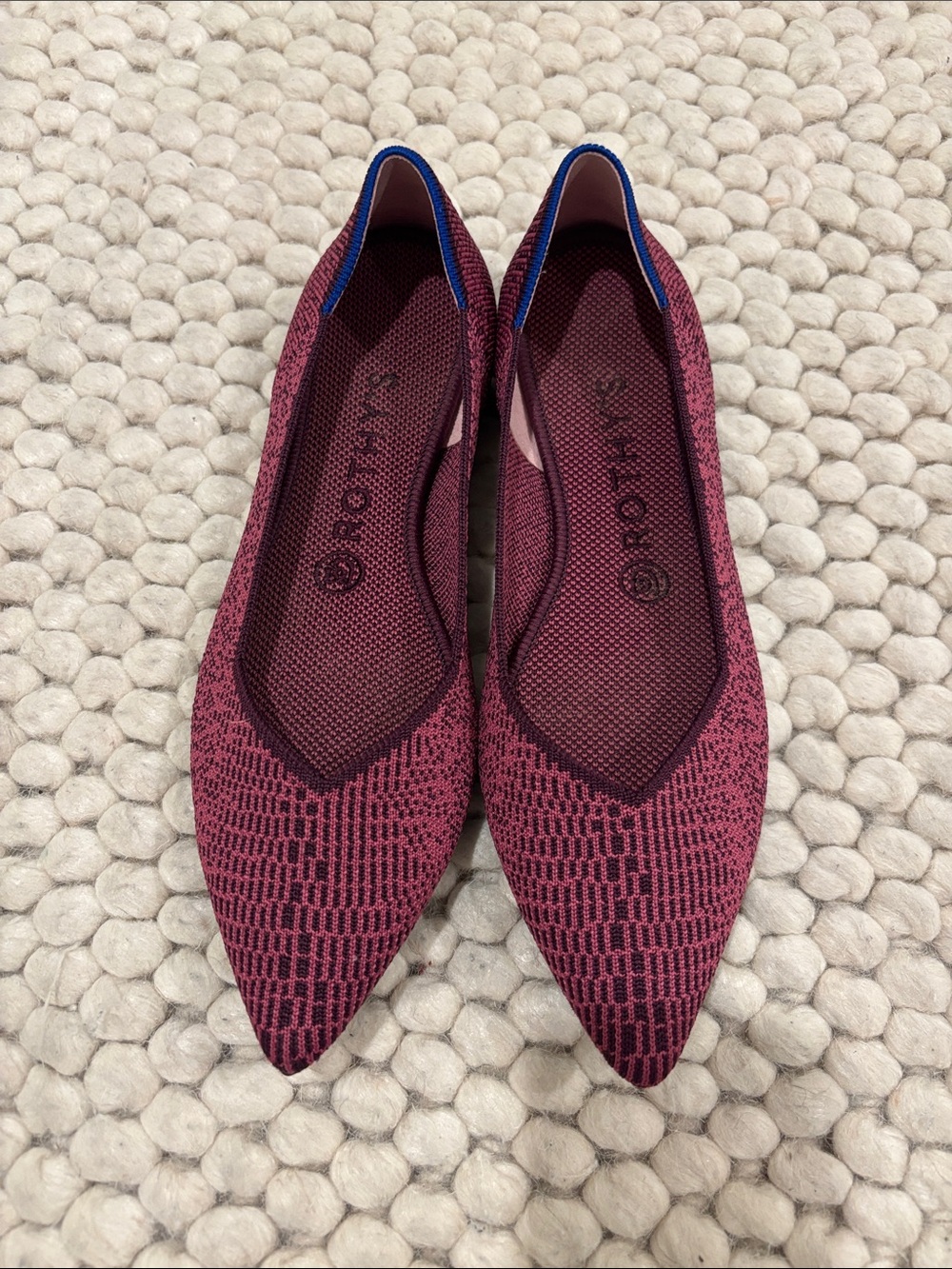 Rothy’s Point flat in fig python, size 8.5 - Picture 3 of 7